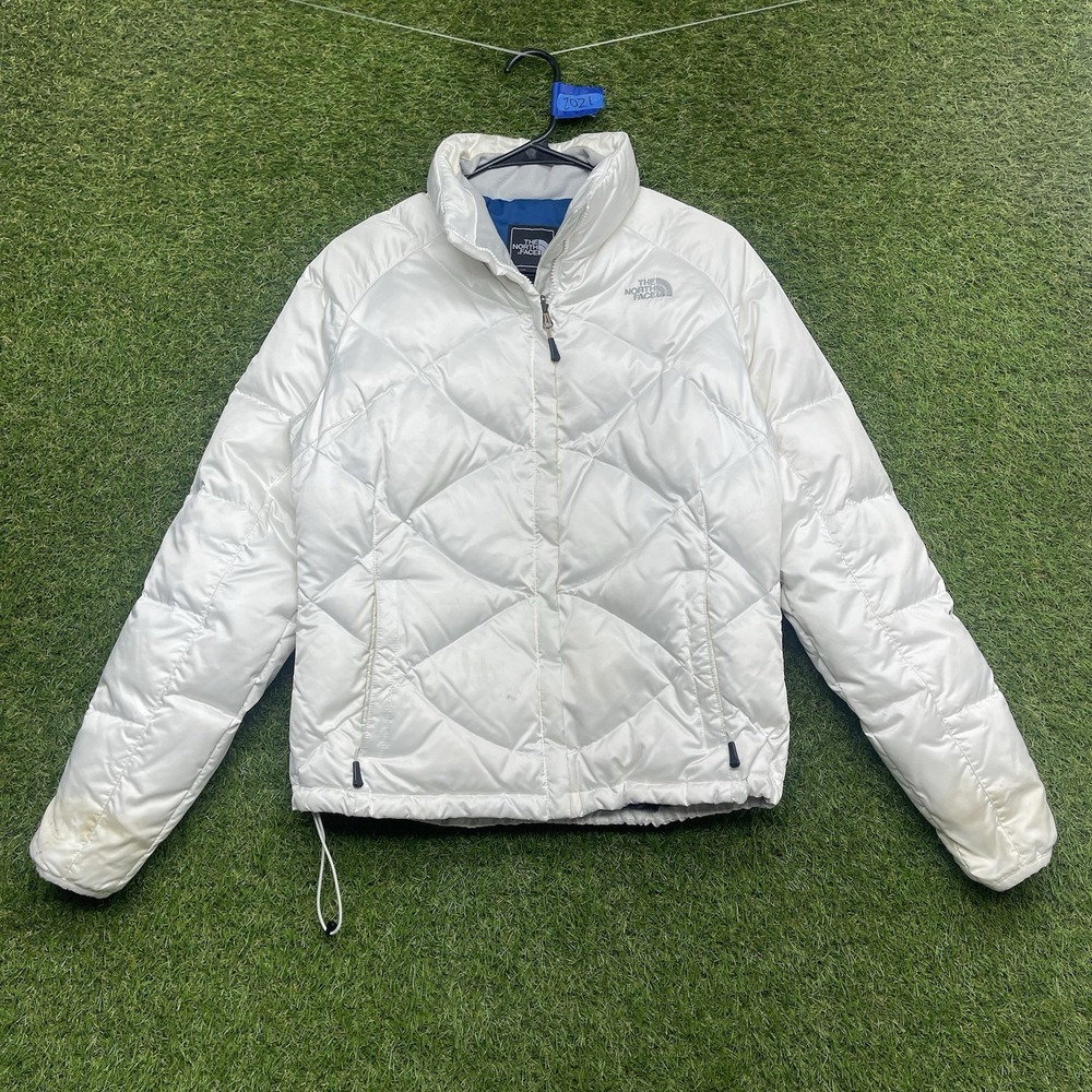 The North Face Aconcagua Jacket Womens Medium Hiking White 550 Down Puffer Zip